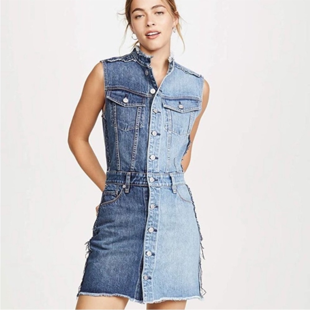 Hudson two tone denim dress S NWT